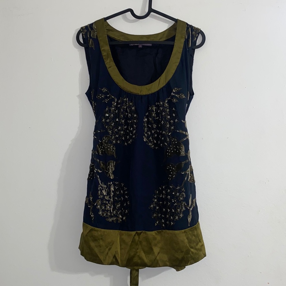 Hale Bob Sequin Embroidered Blouse
